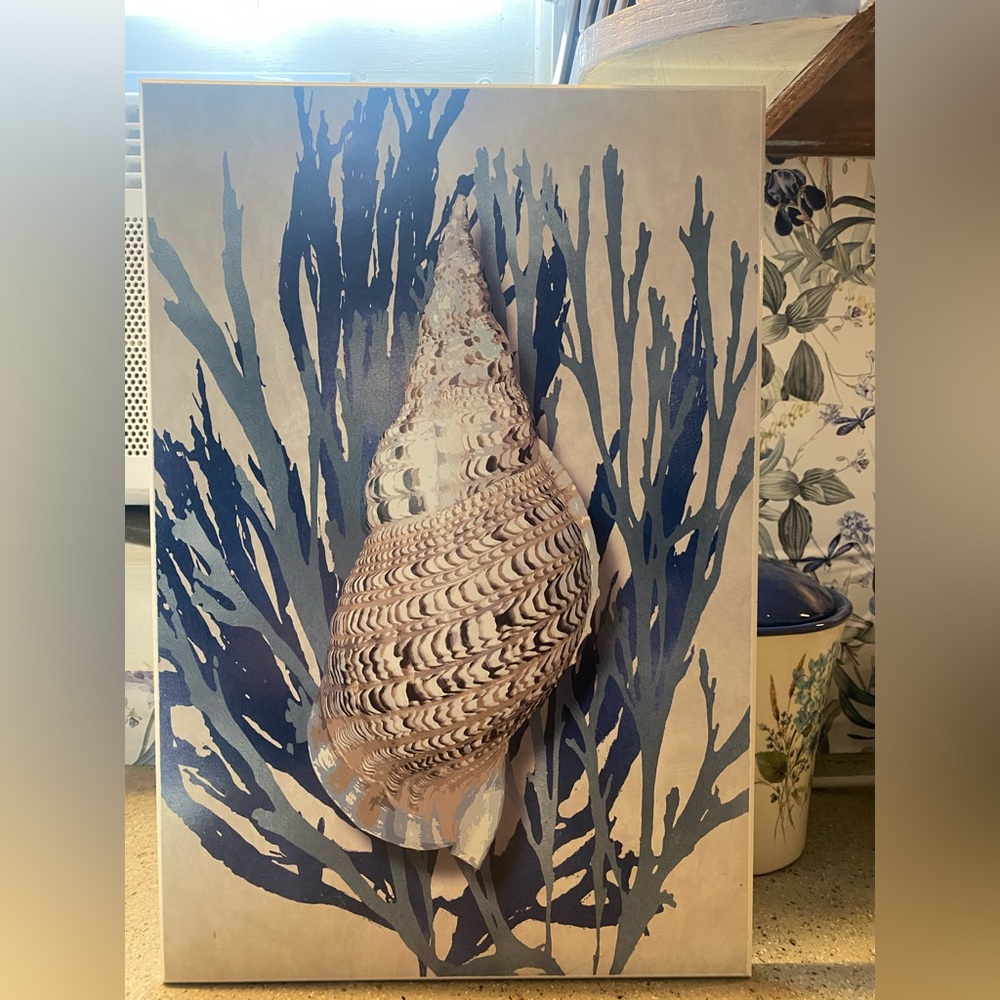 Decorative Seashell Art Wooden Plaque